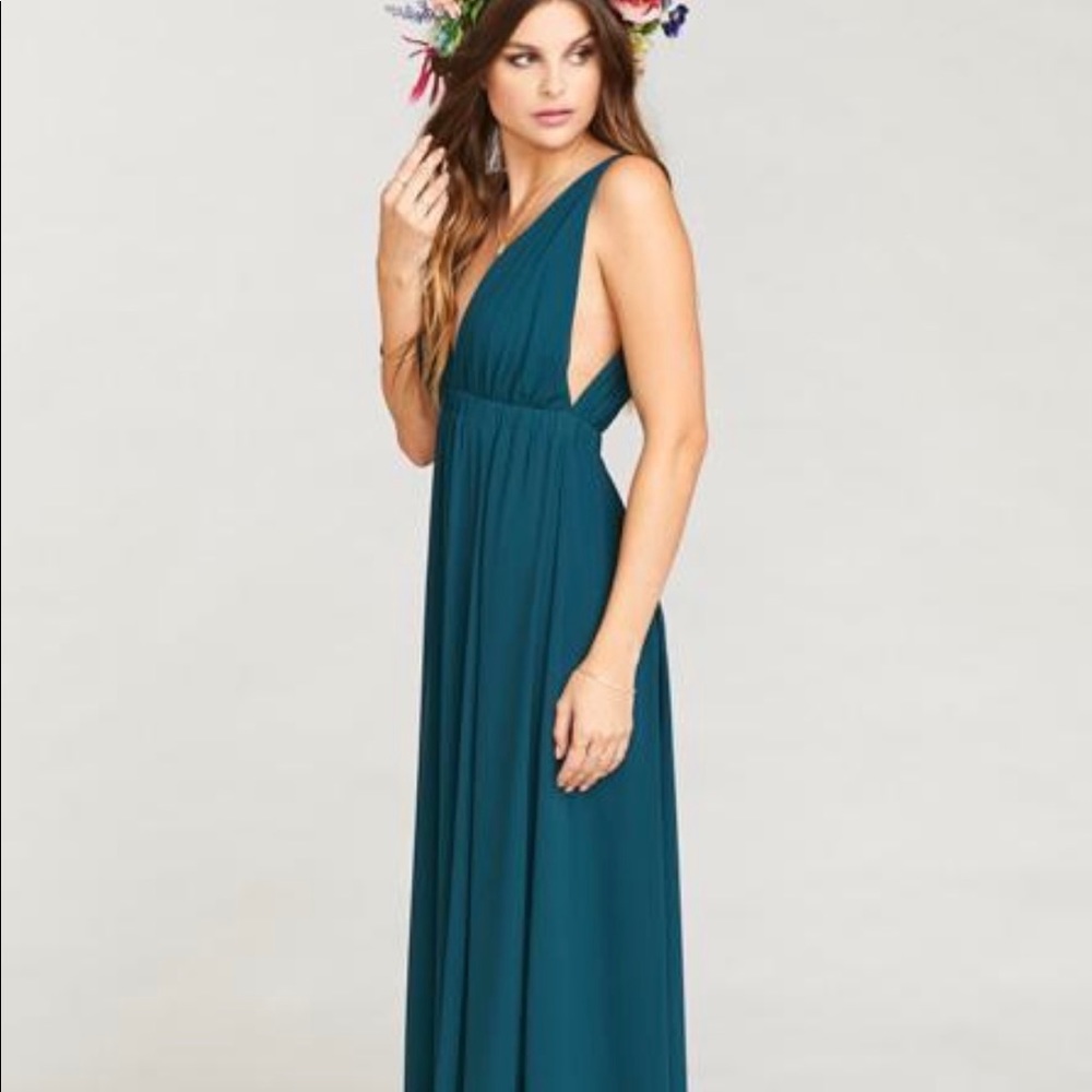 Ava Maxi Dress ~ Deep Jade Chiffon